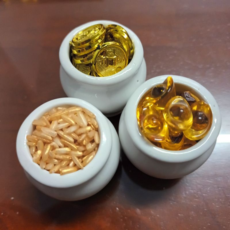 Hủ bát tụ bảo bồn kim nguyên bảo pha lê chiêu tài lộc