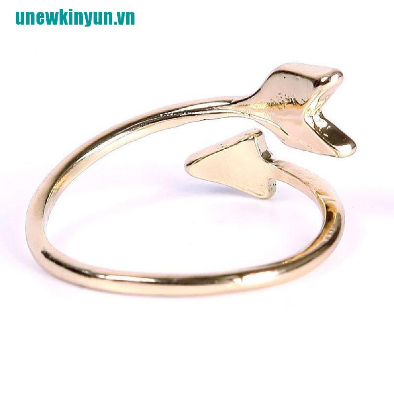 Y●Nhẫn Hở Mạ BạC / VàNg HìNh MũI Tên ThờI Trang Cho Nữ