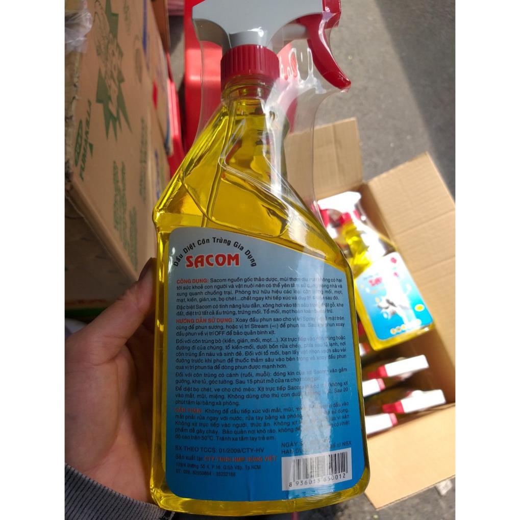 Dầu diệt côn trùng gia dụng Sacom 630ml mùi thơm đặc biệt
