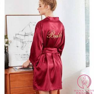 Áo Choàng Ngủ, Áo Choàng Lụa Cô Dâu, Áo Makeup Mềm Mại