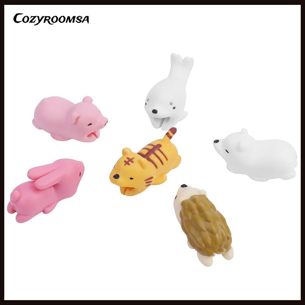 Phụ Kiện Bảo Vệ Đầu Dây Cáp Hình Động Vật Dễ Thương Tiện Dụng