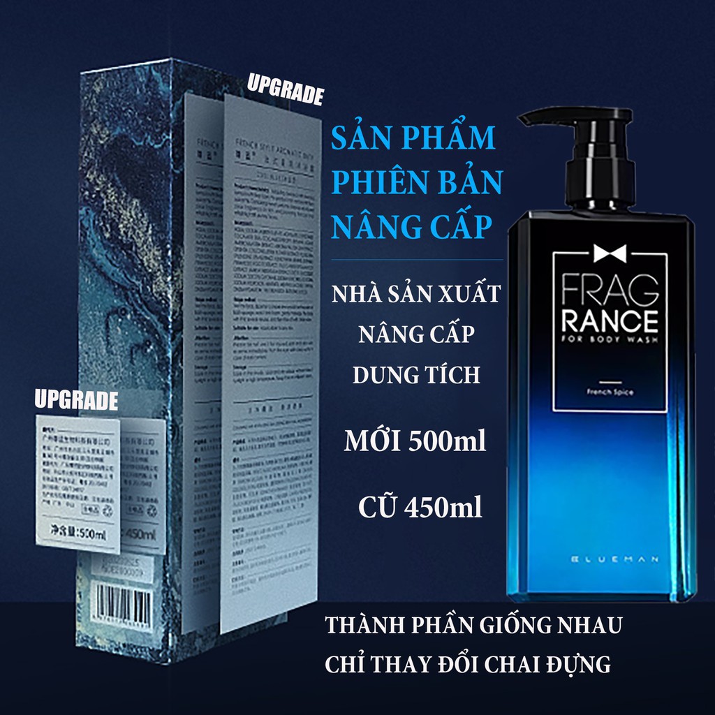 Set Sữa Tắm Gội Blueman Hương Nước Hoa Có Dưỡng Cấp Ẩm Cho Nam
