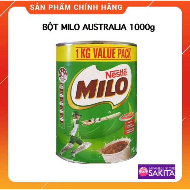 (Date mới nhất 2023) Milo Úc uống liền 1kg.