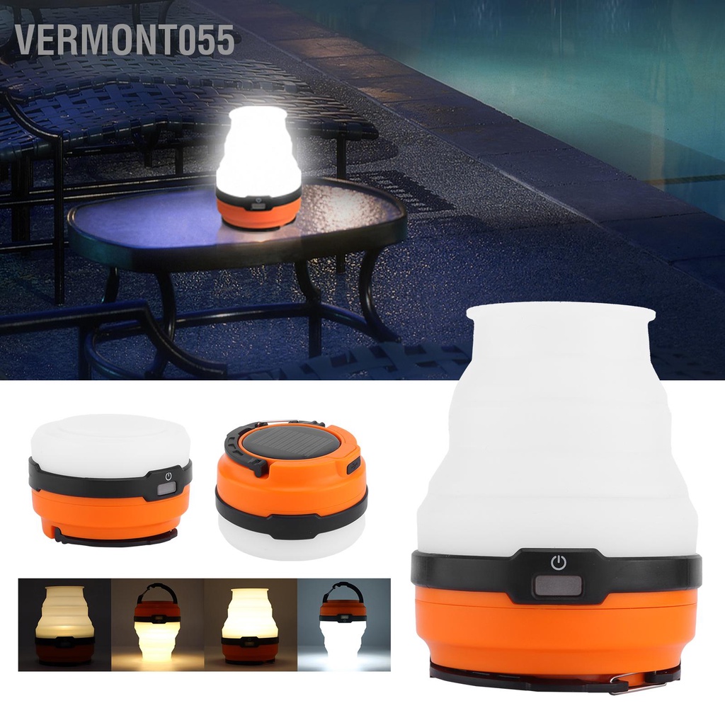 Có thể bán buôn Đèn LED Cắm Trại Có Thể Gấp Gọn Tiện Lợi Hàng giao ngayvermont055