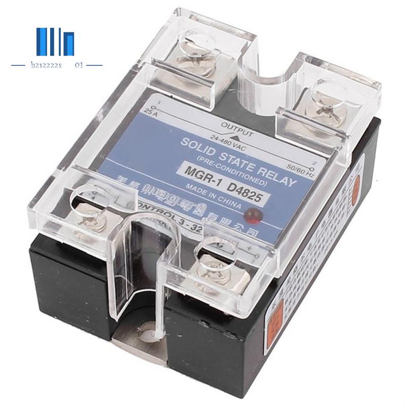 Rơ le điện áp đầu vào SSR 25A 3-32V DC đầu ra 24-480V AC MGR-1 D4825