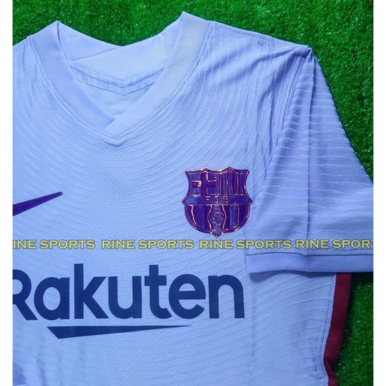 Hàng Thailand Bộ áo bóng đá Barcelona - barca Tím Super bodyfix Thailand mùa giải 2021-2022 Giống thi đấu