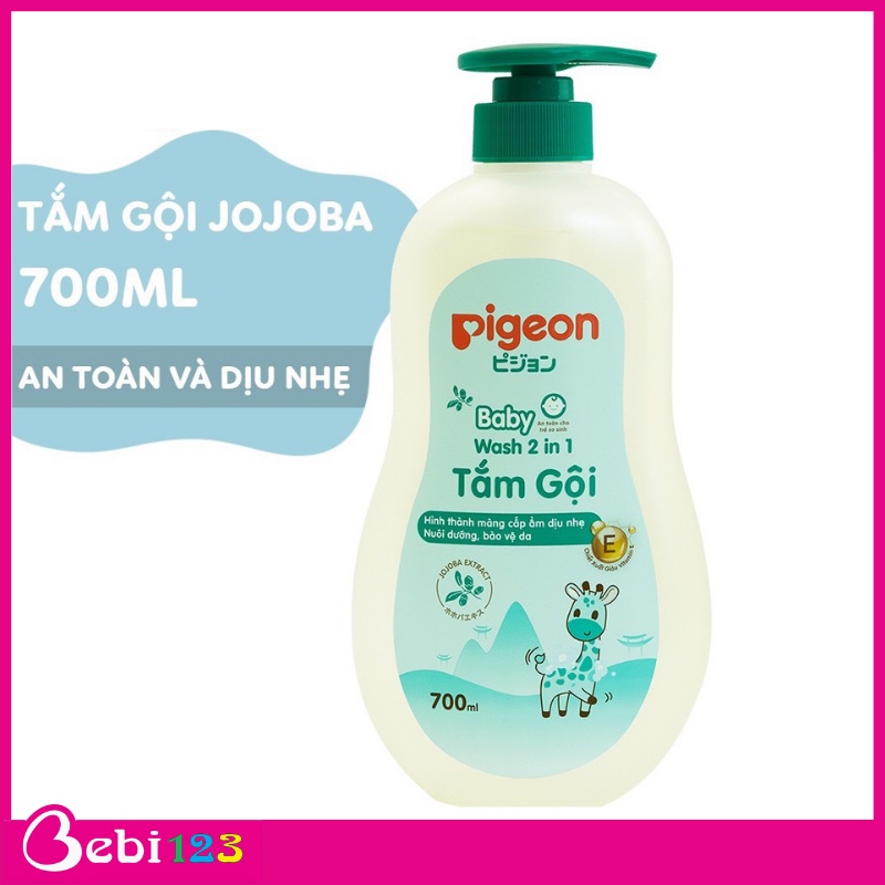 Sữa Tắm Gội Pigeon Chai 700ml Mẫu Mới Cho Bé