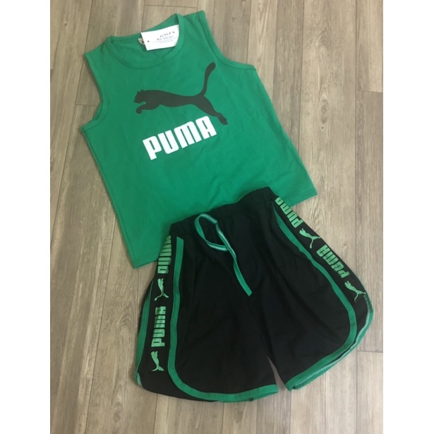 BỘ SÁT NÁCH PUMA MÀU XANH LÁ CHO BÉ TRAI