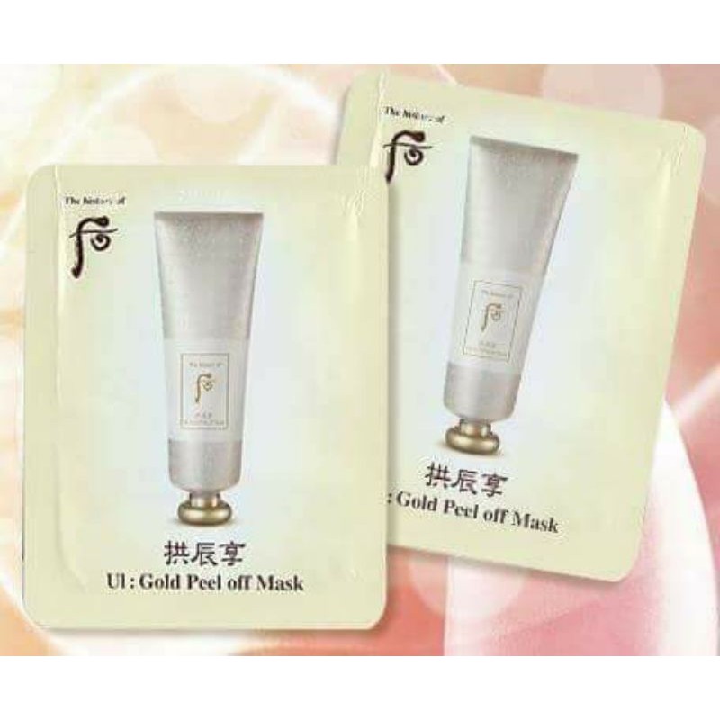 [Hàng chính hãng]Gói Mặt nạ lột tinh chất vàng 24k Whoo Gold Peel off Mask