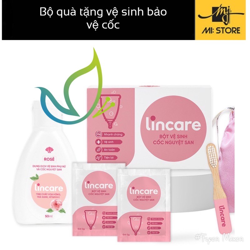 Cốc Nguyệt san Lincup chính hãng nhập Mỹ + Bộ quà tặng