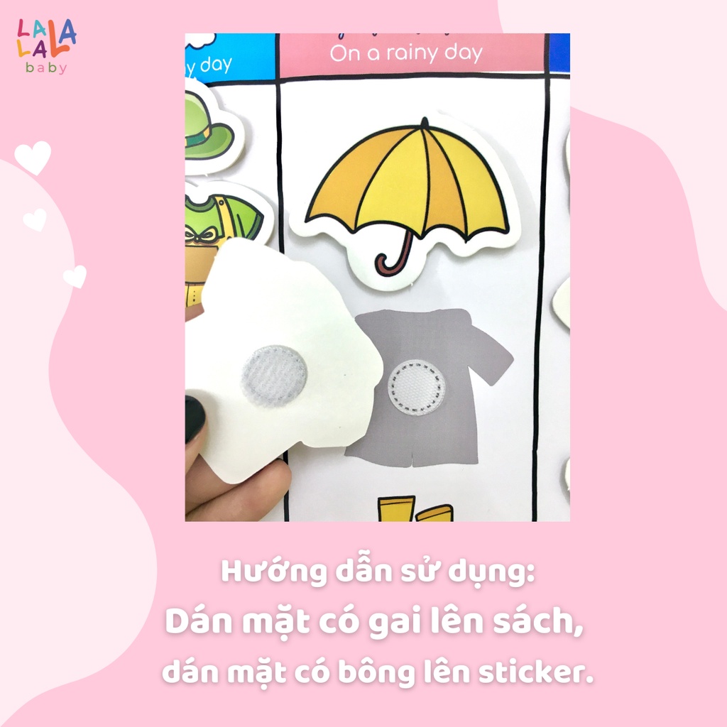 Học liệu bóc dán montessori Beezi Book Song ngữ Anh-Việt nhiều chủ đề thú vị - Mô Mô Home
