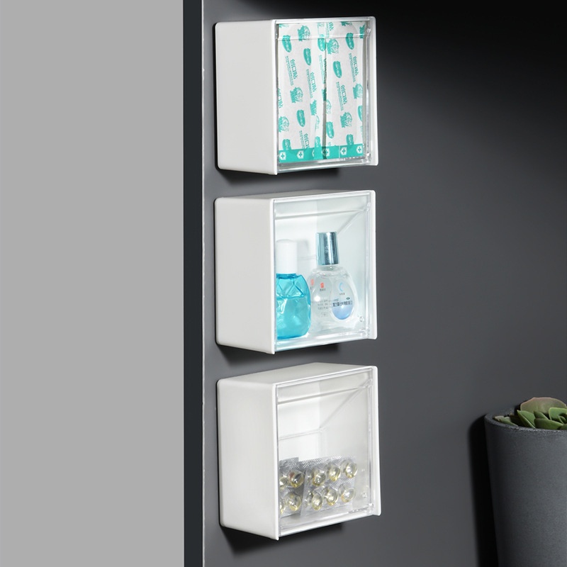 Giá Đỡ Bông Tẩy Trang / Bông Tẩy Trang Bằng Nhựa Gắn Tường Phòng Tắm Tiện Lợi