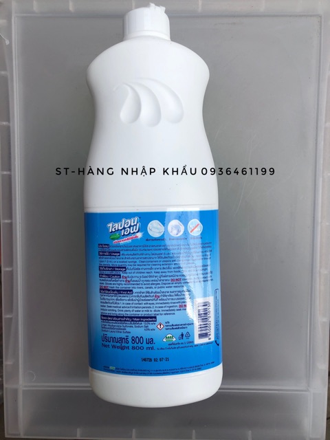 Chai nước rửa bát,đĩa.chén không mùi Thái lan 750ml