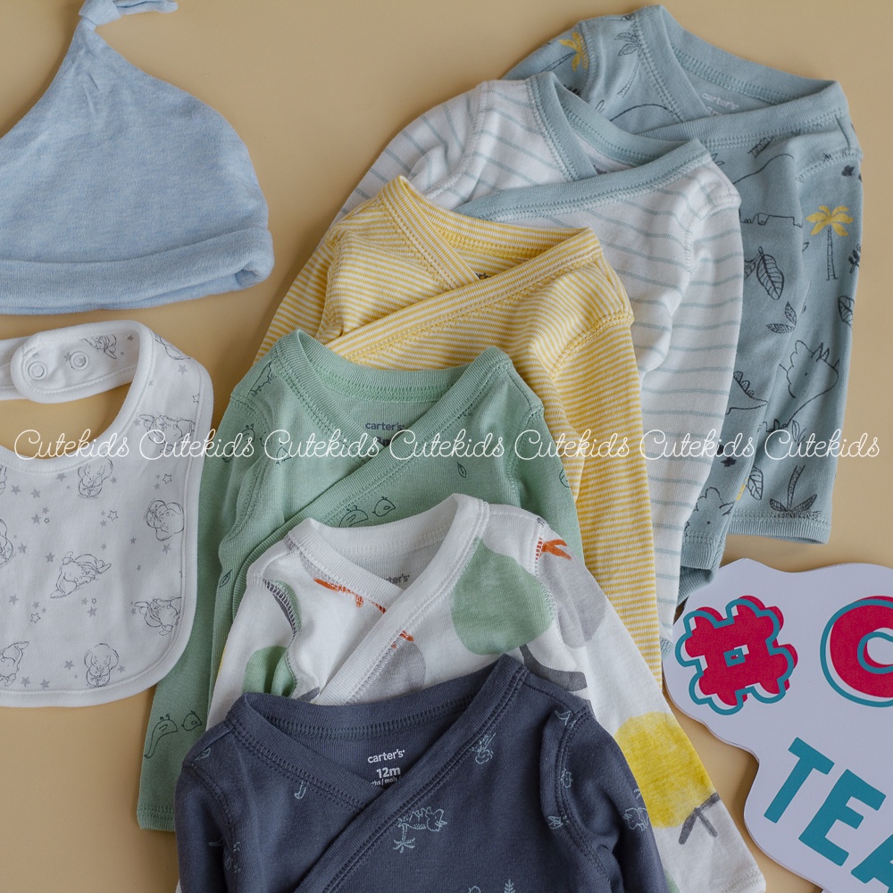 Bộ liền thân tay dài vạt chéo Carters