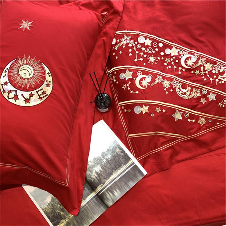 173221 Bộ chăn ga gối /ga cưới cho giường 150-180*200cm 8CT cotton 60S cao cấp hàng nhập