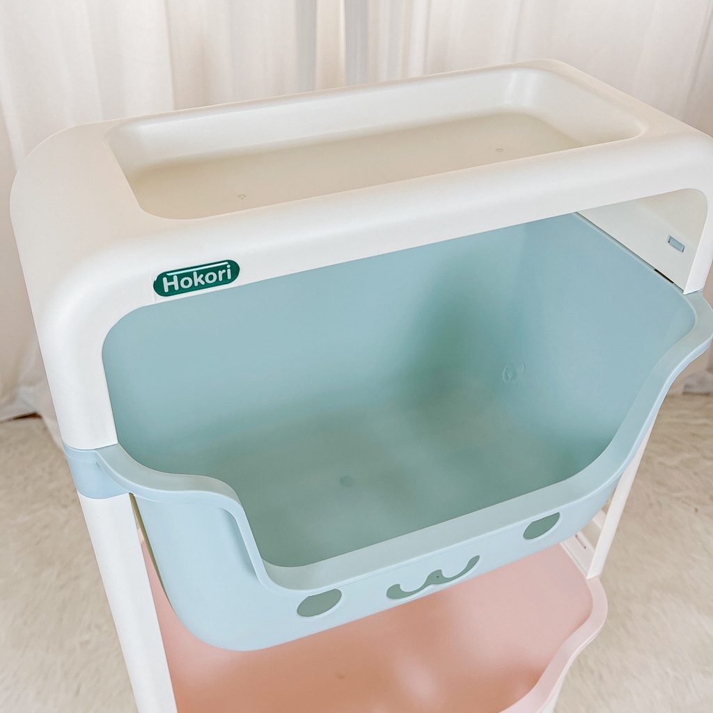 Kệ gấu Hokori đựng đồ đa năng 3 tầng có bánh xe Việt Nhật 5576