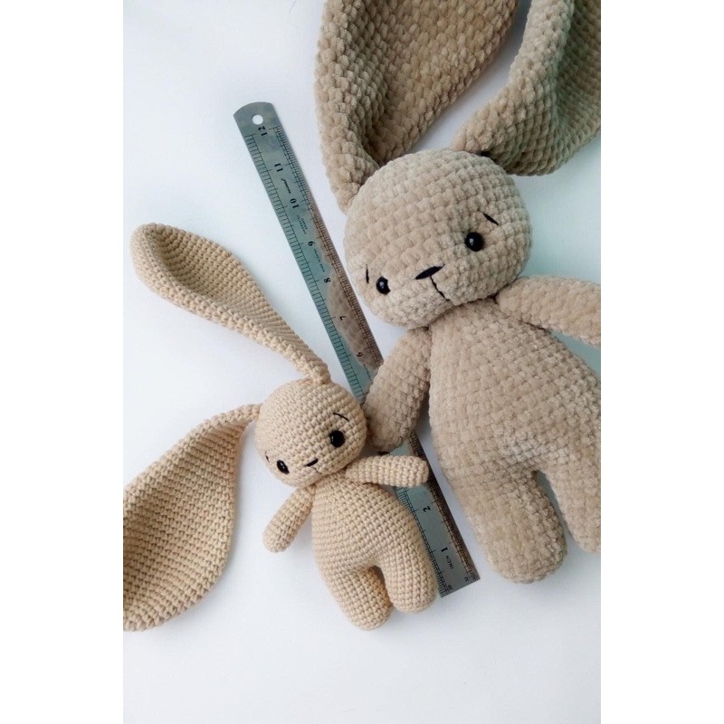 Thỏ tai dài bằng len handmade