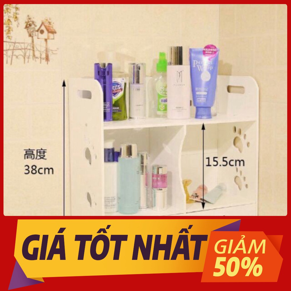 [Sale toàn shop] TỦ GỖ ĐỂ BÀN TRANG ĐIỂM 2 NGĂN KÉO HOẠ TIẾT CHÂN GẤU