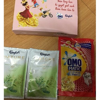 Nước giặt Omo và xả Comfort