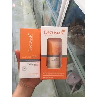 Com bo decumar gel rửa mặt + gel mụn