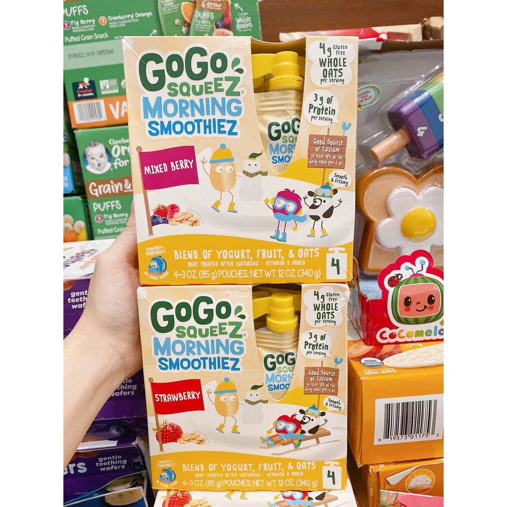 Sinh tố Smoothie Gogo Squeeze Mỹ 85gr 6M+ bay air_Date 11/2022