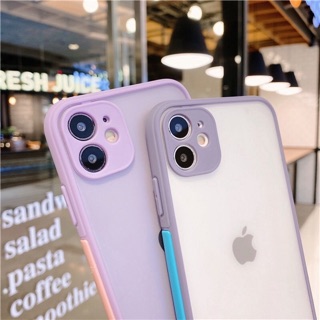 Ốp lưng iPhone basic viền màu bảo vệ camera và chống bẩn