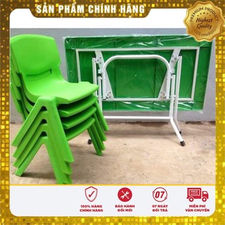 Bộ Bàn Ghế Nhựa Đúc cỡ nhỏ Trẻ Em Mầm Non, Mẫu Giáo - Hàng chuẩn cao cấp