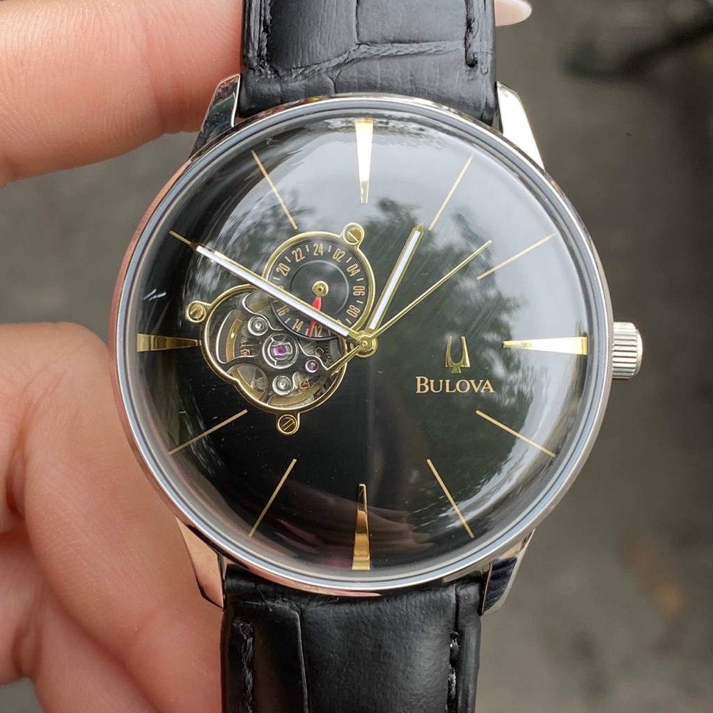 Đồng Hồ Nam Bulova Automatic 96A118 Black Tone - Dây Da - 42mm(1993 Watch)