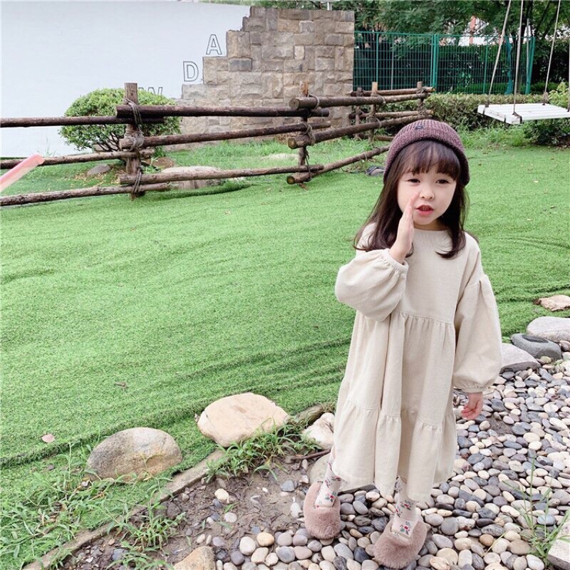 Váy nhung bé gái Vintage V04