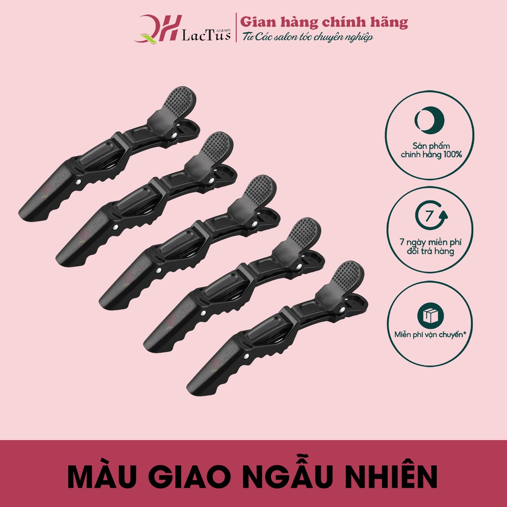 Kẹp mỏ vịt cá sấu giữ tóc nhuộm, giữ nếp khi tạo kiểu tóc, cố định tóc uốn chắc chắn QH Lactus season