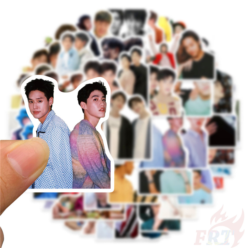 Set 01 50 Miếng Dán Họa Tiết Chữ Oh-Aew Teh Tan Bas Độc Đáo Chống Thấm Nước Diy