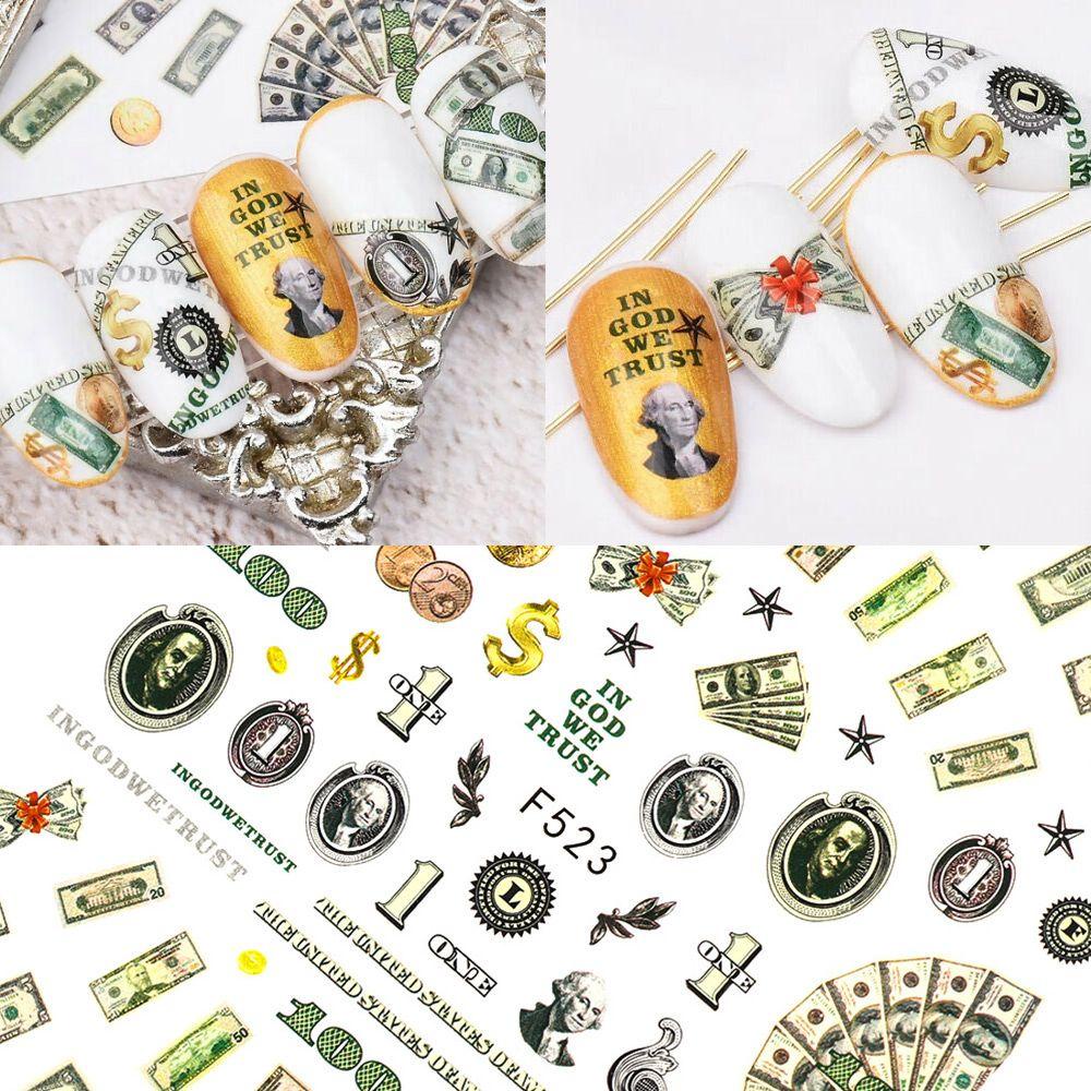 Sticker Dán Móng Nghệ Thuật Phong Cách Giàu Sang Thời Trang