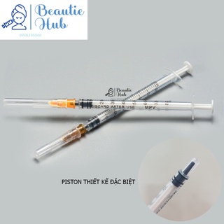 Hộp 100 Bơm tiêm MPV 1ml 25G 26G 13mm xilanh 1cc tiết kiệm tinh chất tiêm prp lắp đầu kim meso 30G 34G