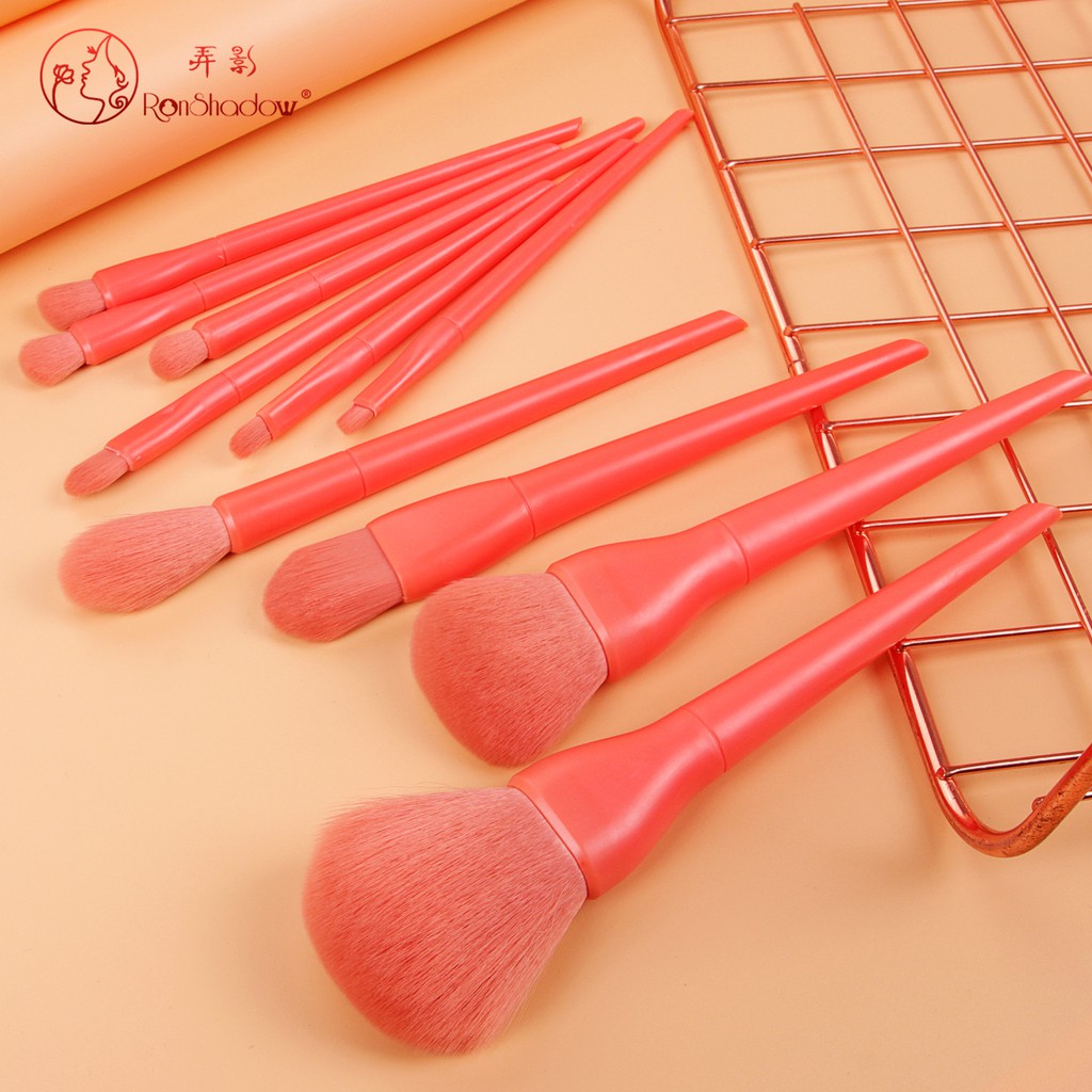 Bộ Cọ Trang Điểm 10 Món RONSHADOW Kèm Túi Da (RSD63)