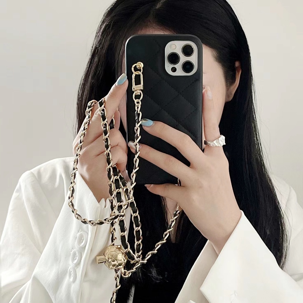Ốp Điện Thoại Da Cừu Có Dây Đeo Chéo Cho iphone 15 ip 14 13 12 11 pro max xr xs max x 7 8 plus