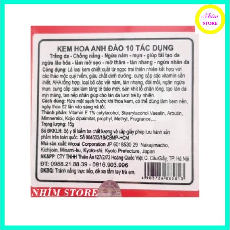 Kem Face Hoa Anh Đào Nhật Bản - 10 Tác Dụng