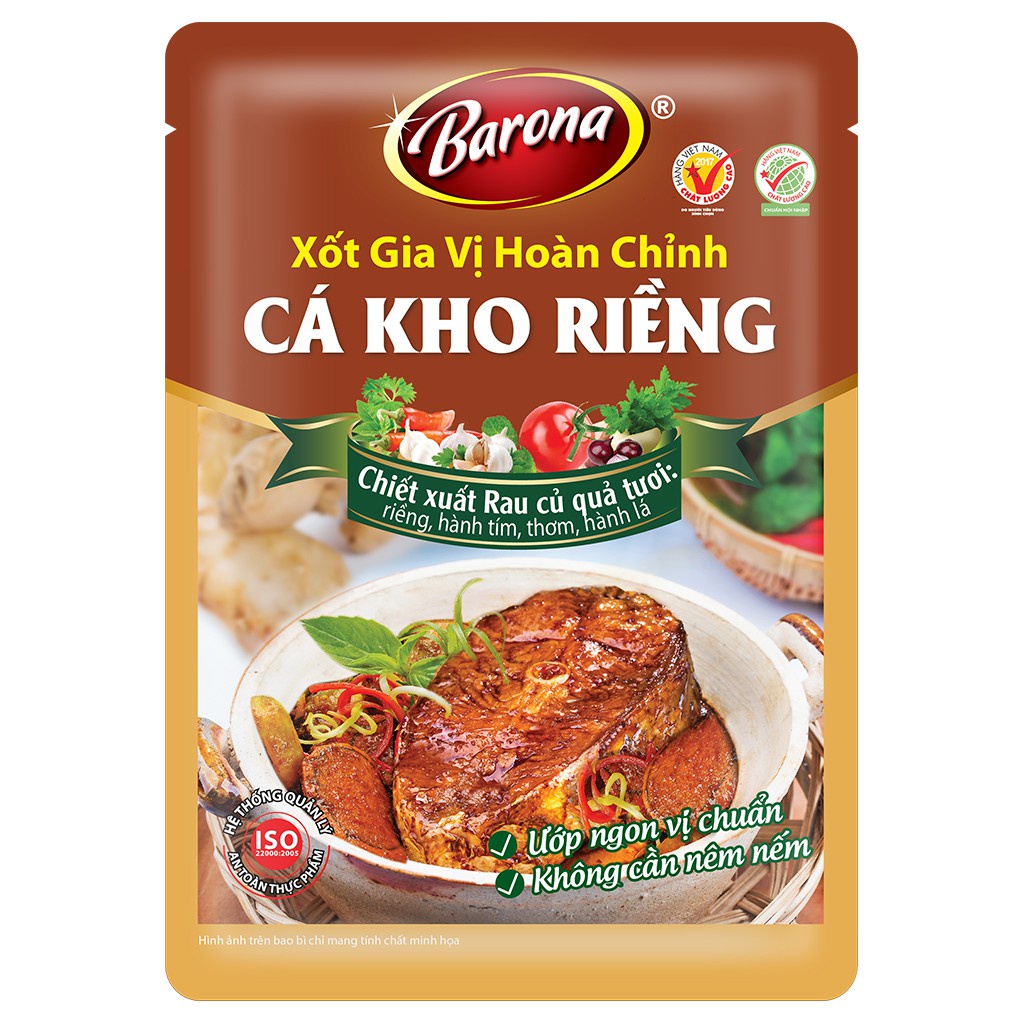 gói xốt gia vị barona hoàn chỉnh tươi ngon đủ vị gói 80g