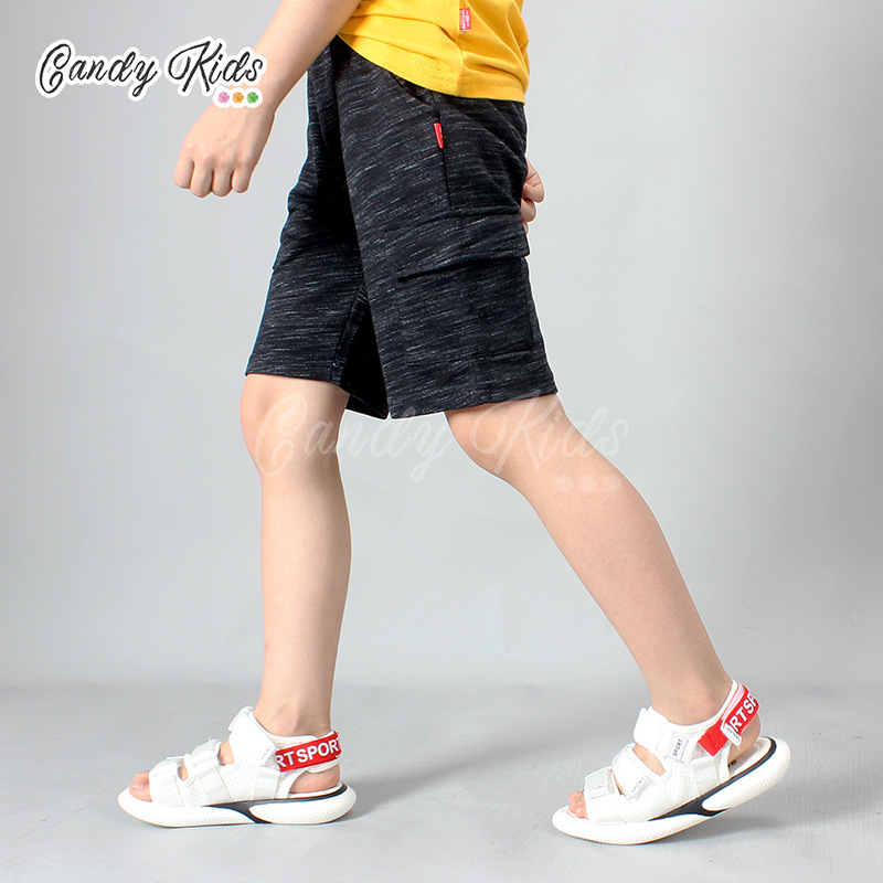 Quần Short Cotton Màu Trơn Thiết Kế Đơn Giản Cho Bé Trai 7-11 Tuổi