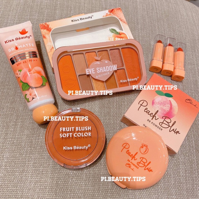 SET MAKE UP KISS BEAUTY (Phấn phủ+ má hồng+ màu mắt...) | BigBuy360 - bigbuy360.vn