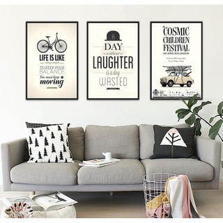 Bộ 3 Tranh treo tường Trang Trí Hiện Đại tặng kèm đinh 3 chân để treo