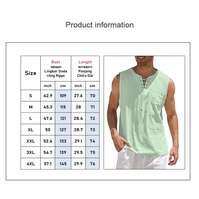 Áo thun AOKANG không tay cổ đứng đan dây phong cách Trung Cổ dành cho nam