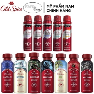 Xịt nước hoa toàn thân nam Old Spice 144g Wolfthorn , Fiji , Timber , Bearglove , Swagger , Krakengard Dragonblast 122g