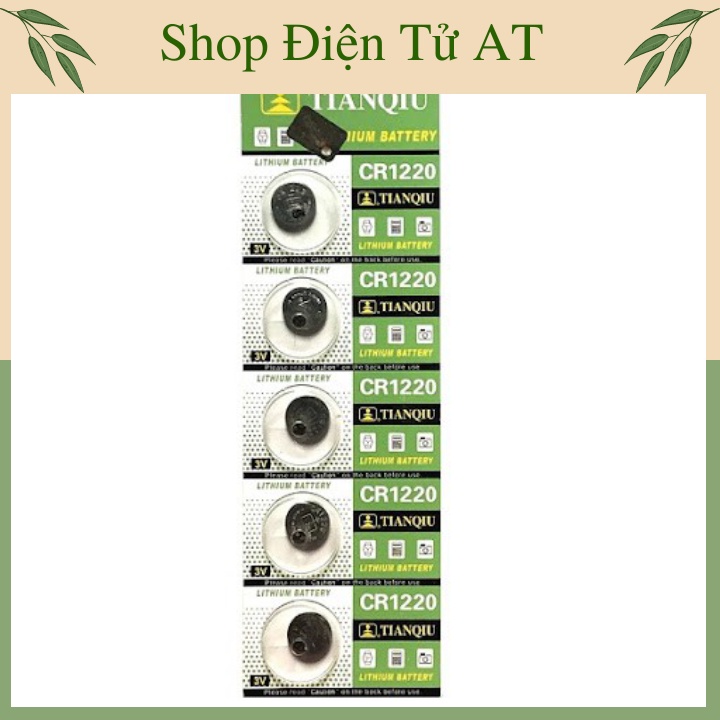 Vỉ 5 viên Pin cúc áo Cmos CR1220 Lithium 3V