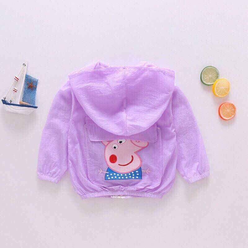 PVN6443 Áo Khoác Chống Nắng Trẻ Em Peppa Pig Từ 2 -9 Tuổi T2