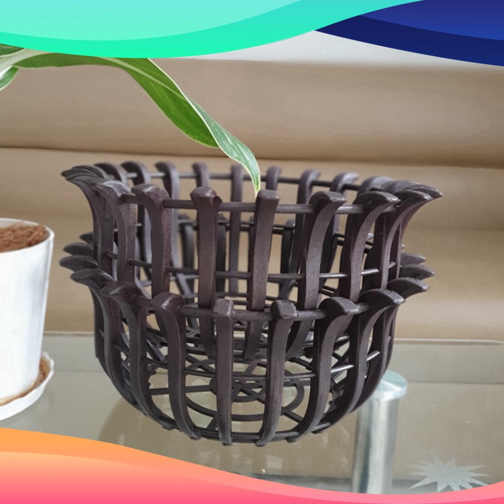 (SIÊU KHUYẾN MÃI) Bộ 2 chậu trồng lan bí ngô giả gỗ 30cm x 13cm