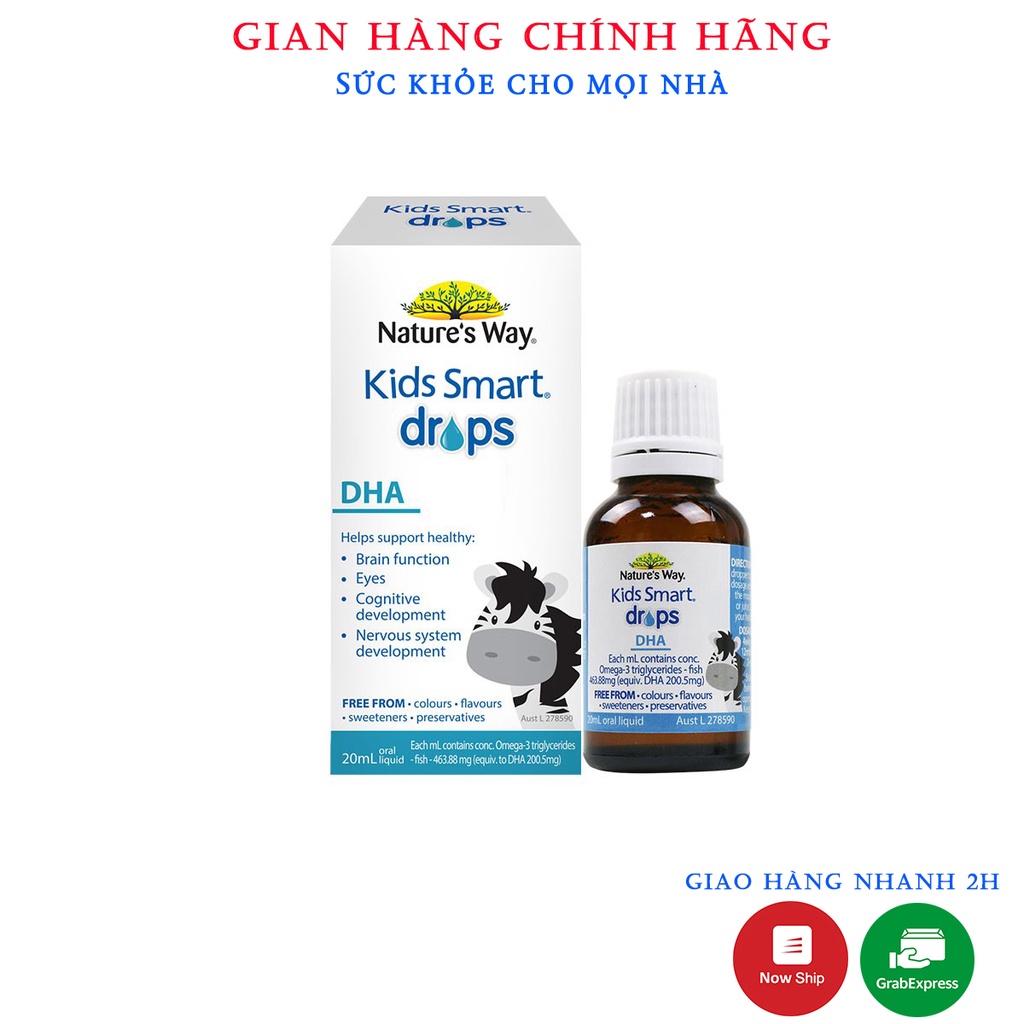 Nature’s Way Kids Smart Drops DHA - Tăng Cường Phát Triển Não Bộ ( Chai 20ml )