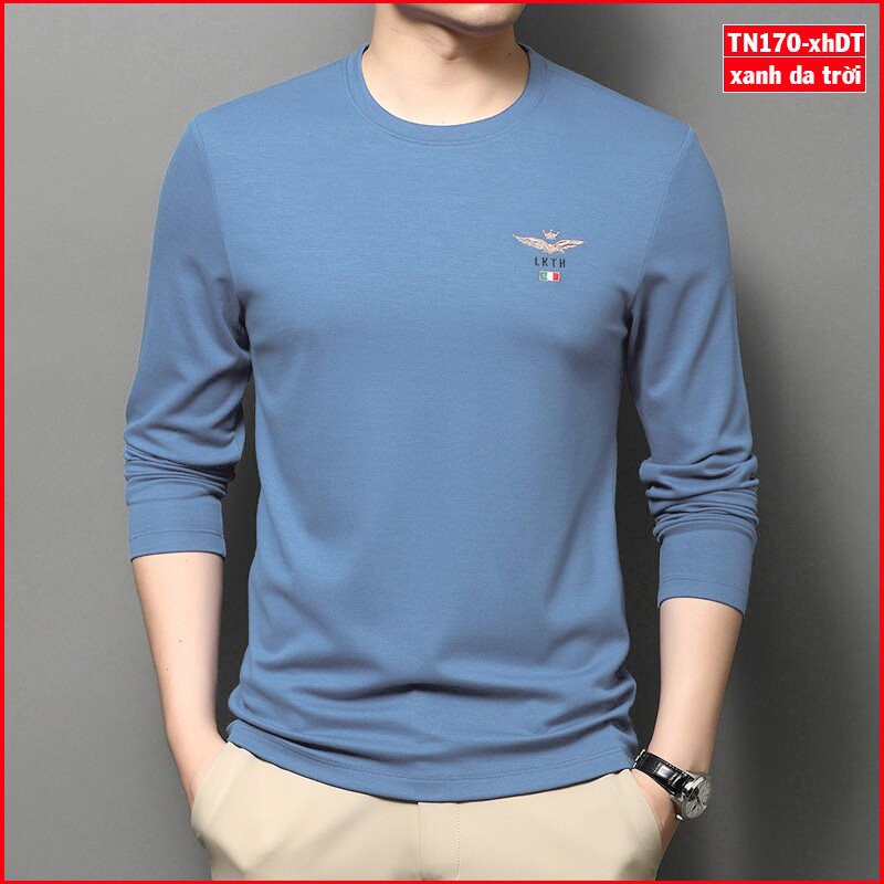 Áo thun nam tay dài TN170 logo đại bàng vải sợi tre tổng hợp bảo vệ môi trường | BigBuy360 - bigbuy360.vn