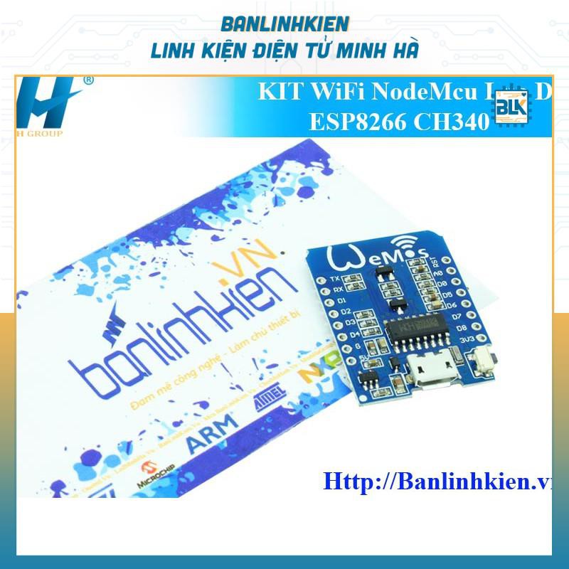 Mạch KIT WiFi NodeMcu Lua D1 ESP8266 CH340