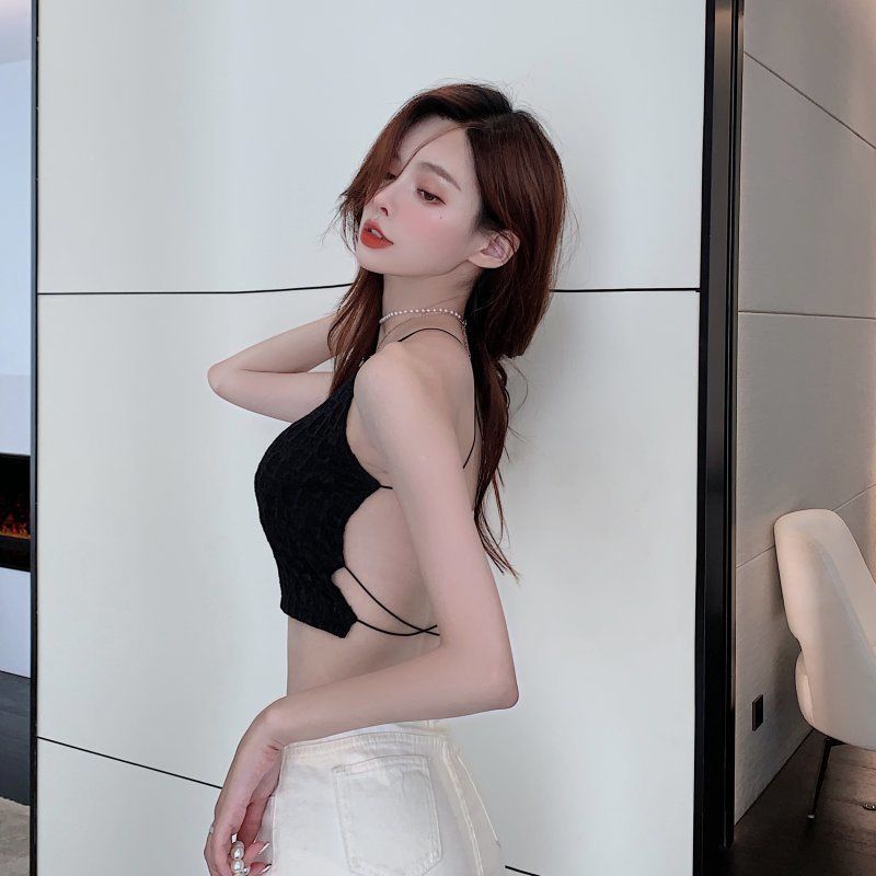 Áo Lót Hai Dây Phối Ren Hở Lưng Quyến Rũ Dành Cho Nữ