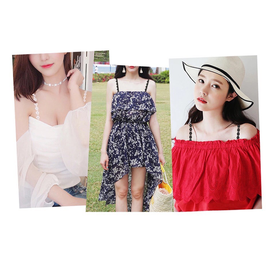 DÂY ÁO NGỰC HOA CO GIÃN PHỐI ĐỒ CỰC DỄ THƯƠNG